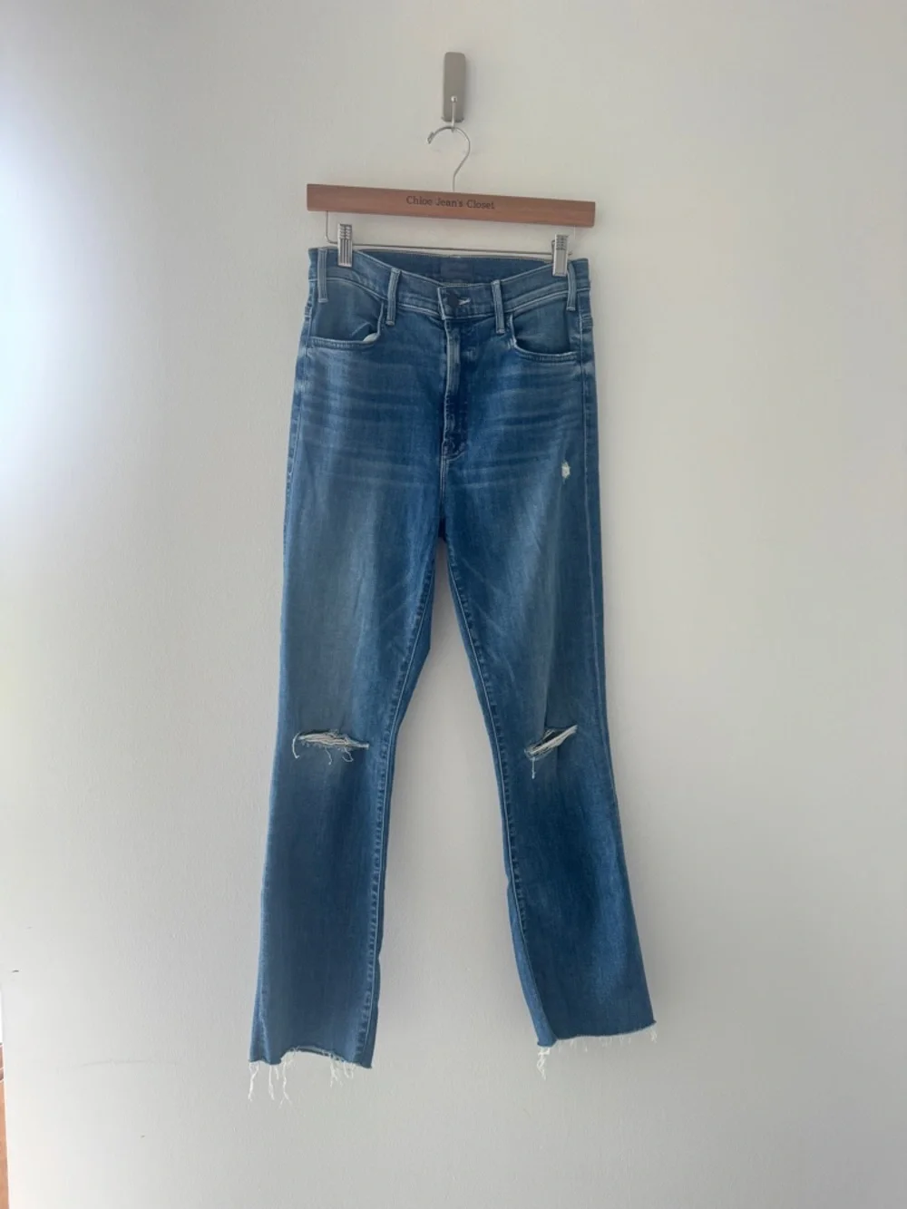 MOTHER The Hustler Ankle Fray Jeans in Can’t Stop Staring 28